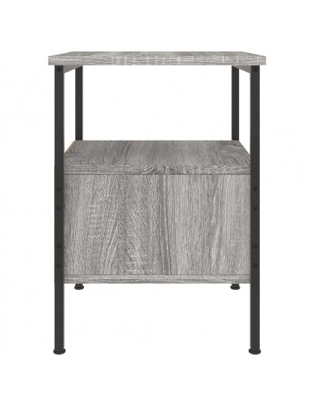 Comodini 2pz Grigio Sonoma 34x36x50 cm in Legno Multistrato