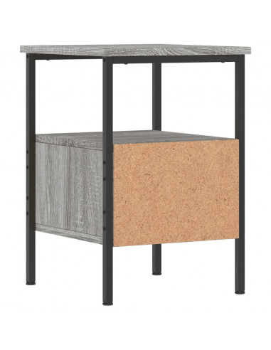 Comodini 2pz Grigio Sonoma 34x36x50 cm in Legno Multistrato