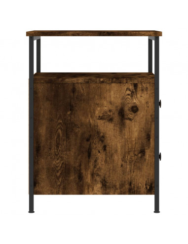 Comodini 2 pz Rovere Fumo 44x45x60 cm in Legno Multistrato