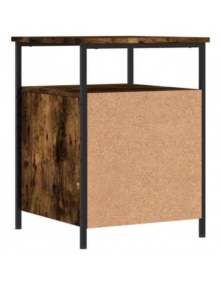 Comodini 2 pz Rovere Fumo 44x45x60 cm in Legno Multistrato