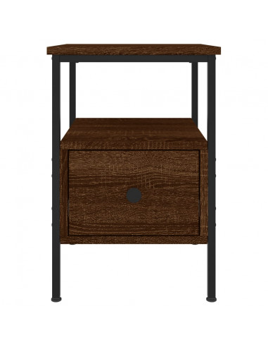 Comodini 2pz Rovere Marrone 34x36x50 cm in Legno Multistrato