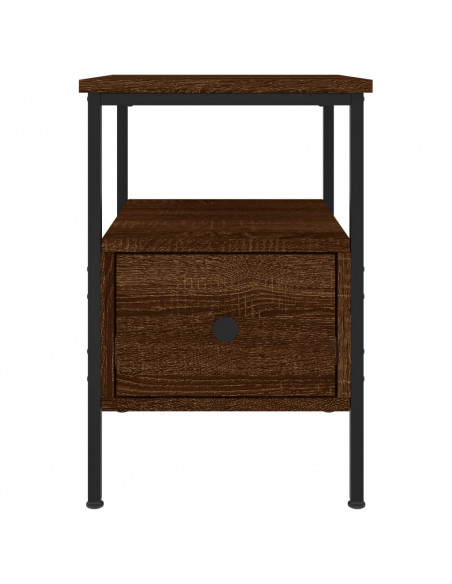 Comodini 2pz Rovere Marrone 34x36x50 cm in Legno Multistrato