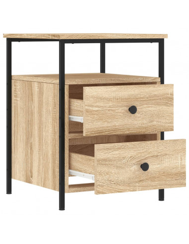 Comodini 2 pz Rovere Sonoma 44x45x60 cm in Legno Multistrato
