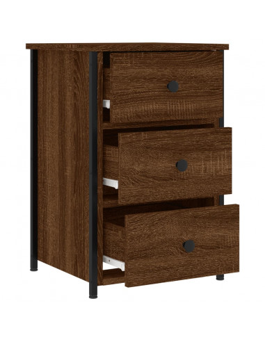 Comodini 2 pz Rovere Marrone 40x36x60 cm in Legno Multistrato