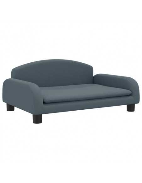 Divano per Bambini Grigio Scuro 70x45x30 cm in Tessuto