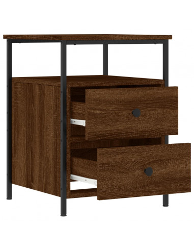 Comodini 2 pz Rovere Marrone 44x45x60 cm in Legno Multistrato