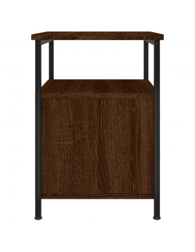 Comodini 2pz Rovere Marrone 34x35,5x50 cm in Legno Multistrato