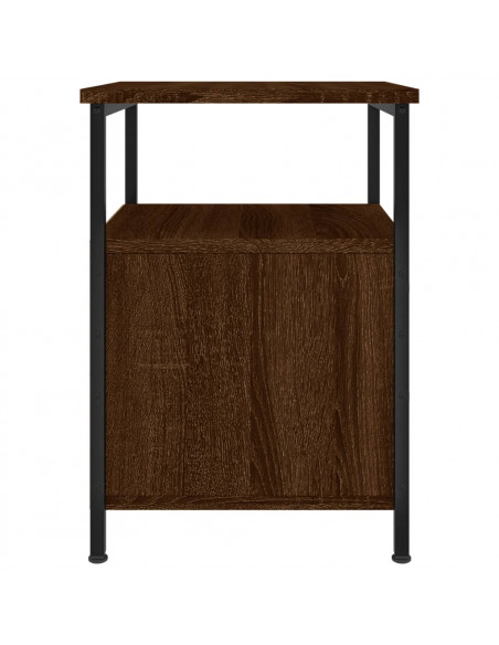 Comodini 2pz Rovere Marrone 34x35,5x50 cm in Legno Multistrato