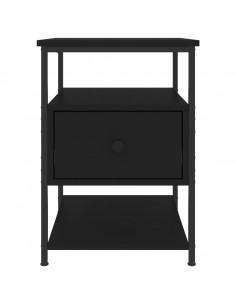 Comodini 2pz Neri 40x42x56 cm in Legno Multistrato 2
