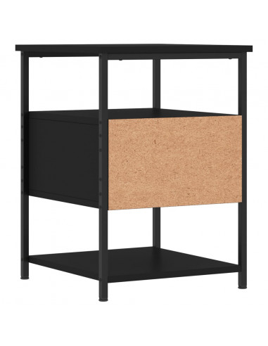 Comodini 2pz Neri 40x42x56 cm in Legno Multistrato