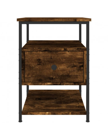 Comodini 2 pz Rovere Fumo 40x42x56 cm in Legno Multistrato