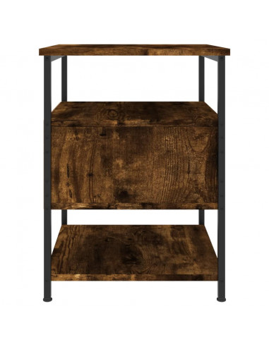 Comodini 2 pz Rovere Fumo 40x42x56 cm in Legno Multistrato