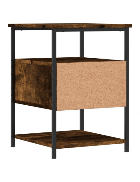 Comodini 2 pz Rovere Fumo 40x42x56 cm in Legno Multistrato