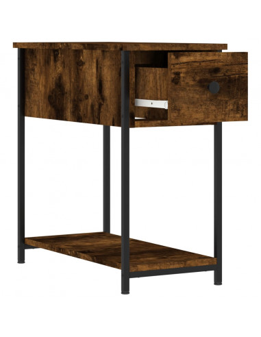 Comodini 2 pz Rovere Fumo 30x60x60 cm in Legno Multistrato