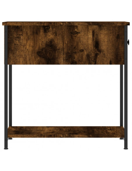 Comodini 2 pz Rovere Fumo 30x60x60 cm in Legno Multistrato