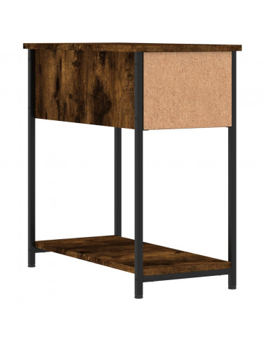 Comodini 2 pz Rovere Fumo 30x60x60 cm in Legno Multistrato