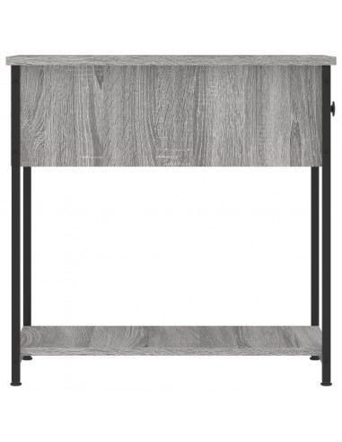 Comodini 2 pz Grigio Sonoma 30x60x60 cm in Legno Multistrato