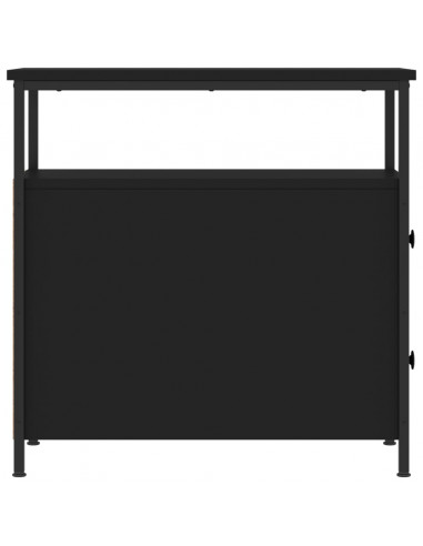 Comodini 2 pz Neri 30x60x60 cm in Legno Multistrato