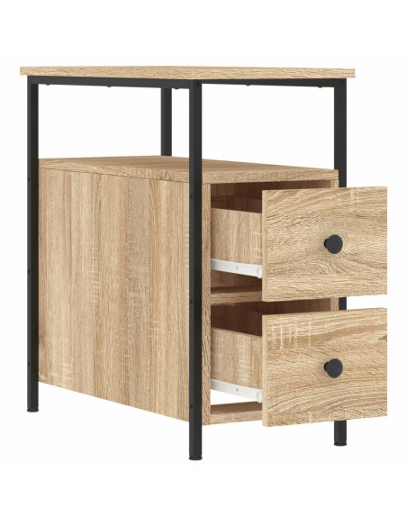 Comodini 2 pz Rovere Sonoma 30x60x60 cm in Legno Multistrato