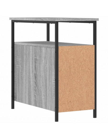 Comodini 2 pz Grigio Sonoma 30x60x60 cm in Legno Multistrato