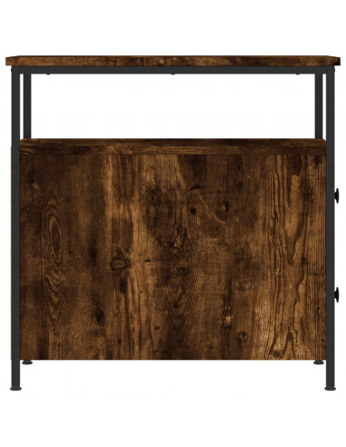 Comodini 2 pz Rovere Fumo 30x60x60 cm in Legno Multistrato