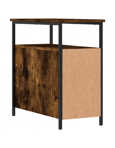 Comodini 2 pz Rovere Fumo 30x60x60 cm in Legno Multistrato