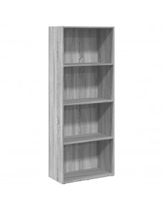 Libreria Grigio Sonoma 60x30x152 cm in Legno Multistrato 2