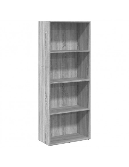 Libreria Grigio Sonoma 60x30x152 cm in Legno Multistrato