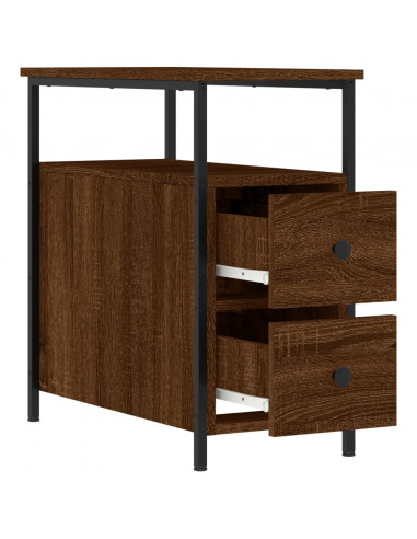Comodini 2 pz Rovere Marrone 30x60x60 cm in Legno Multistrato