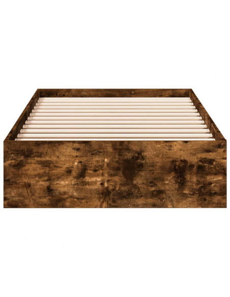 Giroletto con Cassetti Rovere Fumo 100x200 cm Legno Multistrato