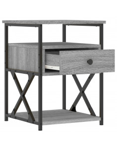 Comodini 2 pz Grigio Sonoma 40x42x55 cm in Legno Multistrato 2