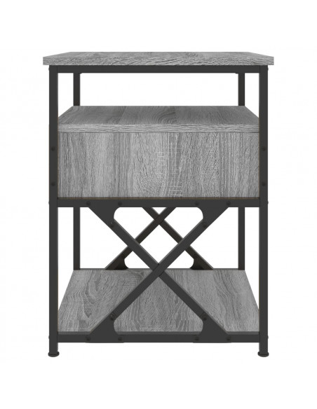 Comodini 2 pz Grigio Sonoma 40x42x55 cm in Legno Multistrato