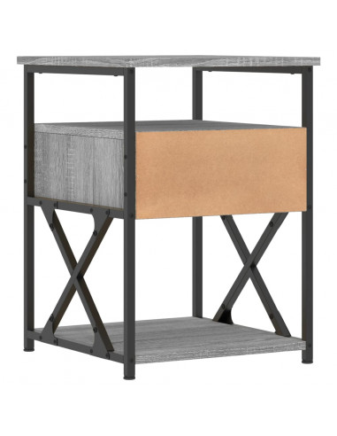 Comodini 2 pz Grigio Sonoma 40x42x55 cm in Legno Multistrato