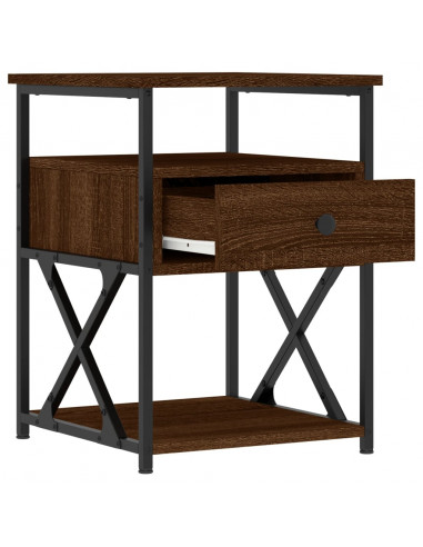 Comodini 2 pz Rovere Marrone 40x42x55 cm in Legno Multistrato