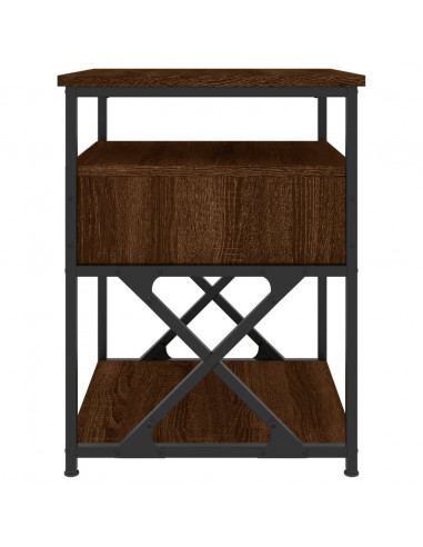 Comodini 2 pz Rovere Marrone 40x42x55 cm in Legno Multistrato
