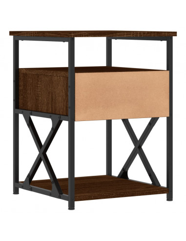 Comodini 2 pz Rovere Marrone 40x42x55 cm in Legno Multistrato