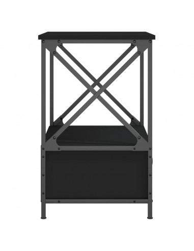 Comodini 2 pz Neri 50x41x65 cm in Legno Multistrato