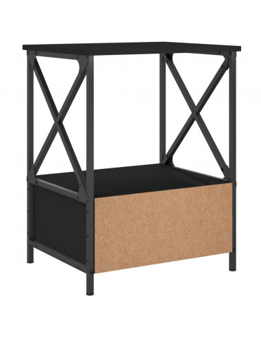 Comodini 2 pz Neri 50x41x65 cm in Legno Multistrato