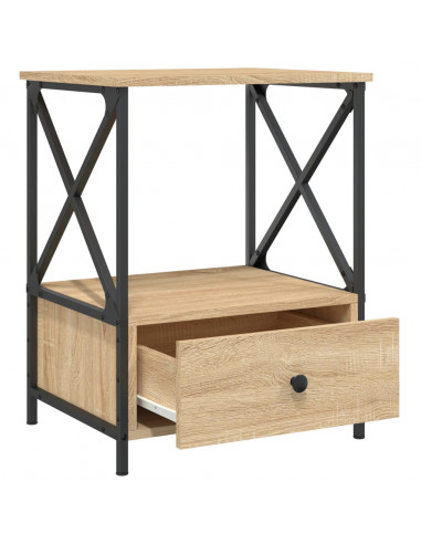 Comodini 2 pz Rovere Sonoma 50x41x65 cm in Legno Multistrato