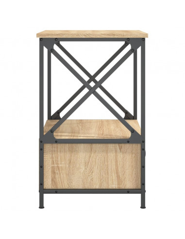 Comodini 2 pz Rovere Sonoma 50x41x65 cm in Legno Multistrato
