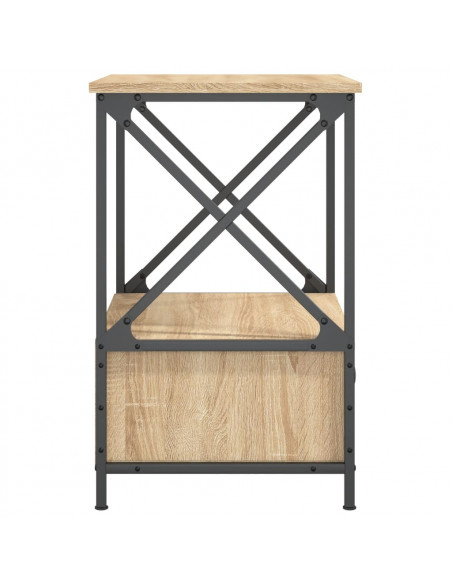 Comodini 2 pz Rovere Sonoma 50x41x65 cm in Legno Multistrato