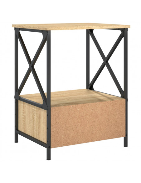 Comodini 2 pz Rovere Sonoma 50x41x65 cm in Legno Multistrato