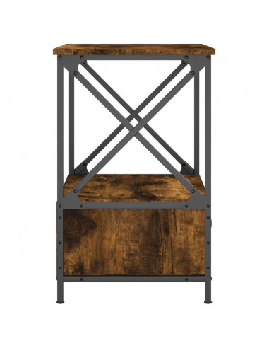 Comodini 2 pz Rovere Fumo 50x41x65 cm in Legno Multistrato