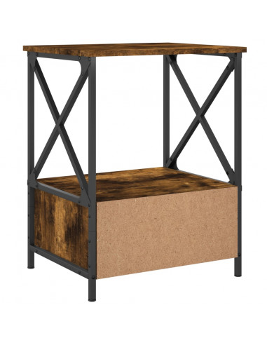 Comodini 2 pz Rovere Fumo 50x41x65 cm in Legno Multistrato