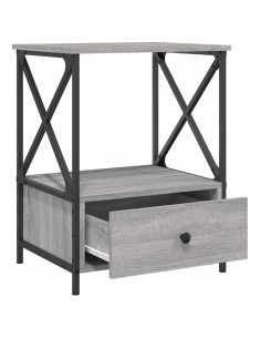 Comodini 2 pz Grigio Sonoma 50x41x65 cm in Legno Multistrato 2