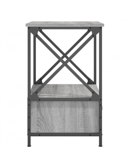 Comodini 2 pz Grigio Sonoma 50x41x65 cm in Legno Multistrato