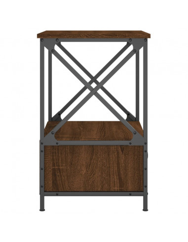 Comodini 2 pz Rovere Marrone 50x41x65 cm in Legno Multistrato