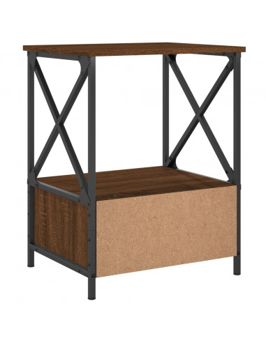 Comodini 2 pz Rovere Marrone 50x41x65 cm in Legno Multistrato