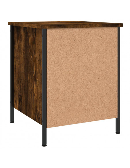 Comodini 2 pz Rovere Fumo 40x42x50 cm in Legno Multistrato