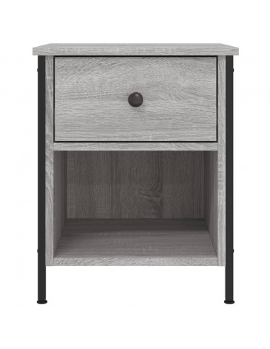 Comodini 2 pz Grigio Sonoma 40x42x50 cm in Legno Multistrato
